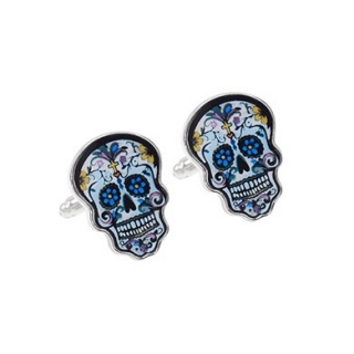 Manžetové knoflíčky Flower skull 