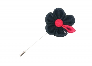 Černo - červená brož Flower Arrow