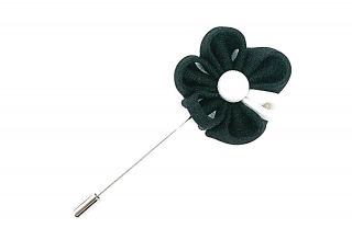 Černo - bílá brož Flower Arrow