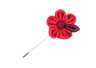 Červeno - rudá brož Flower Arrow