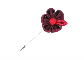 Rudo - červená brož Flower Arrow