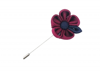 Rudo - modrá brož Flower Arrow