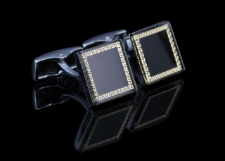 Manžetové knoflíčky Čtverec black 