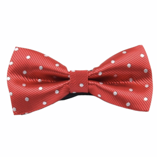 Červený motýlek Silver dot 