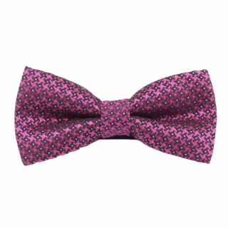 Motýlek Houndstooth - růžový 