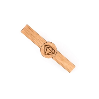 Dřevěná spona na kravatu round Diamant 
