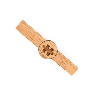 Dřevěná spona na kravatu round Puzzle 