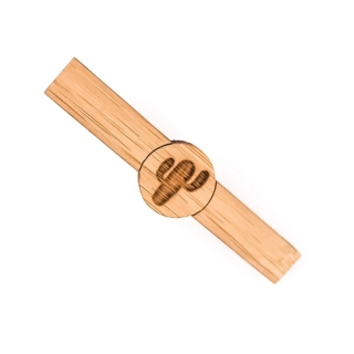 Dřevěná spona na kravatu round Kaktus