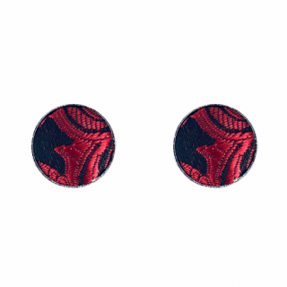 Manžetové knoflíčky Vintage černo - červené 