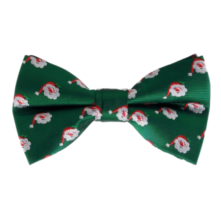 Zelený vánoční motýlek Santa Claus