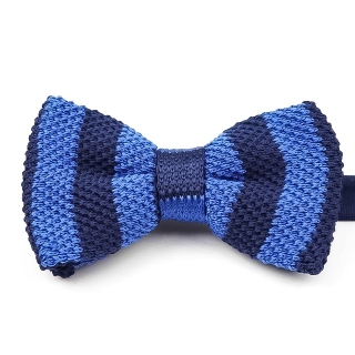 Modrý pánský motýlek Knit