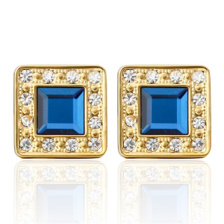 Manžetové knoflíčky Gold krystal Square