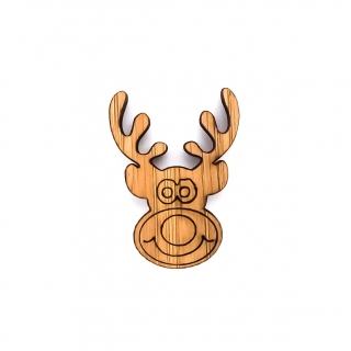 Dřevěná brož Sob Rudolf 