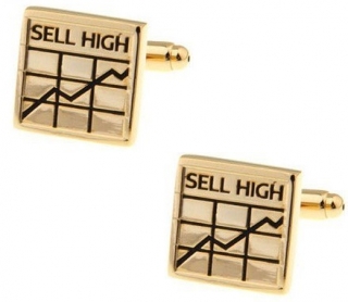 Zlate manžetové knoflíčky Sell High 