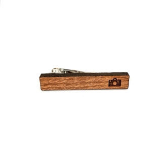 Dřevěná spona na kravatu Wood Fotoaparát