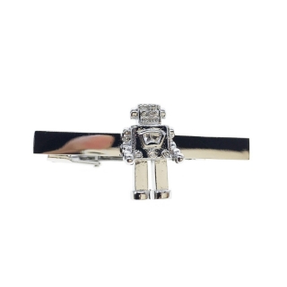 Stříbrná spona na kravatu Robot 