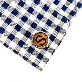 Dřevěné manžetové knoflíčky Wood Iniciál S