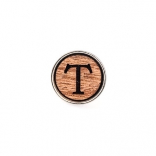 Dřevěné manžetové knoflíčky Wood Iniciál T