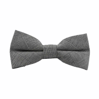 Černo - bílý motýlek Houndstooth plaid 