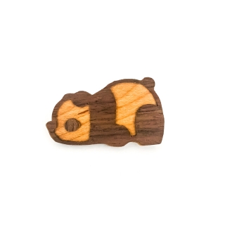 Dřevěná brož Panda 