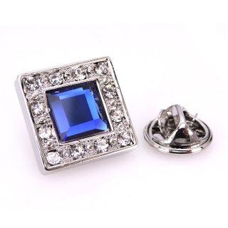 Brož Silver Square krystal 