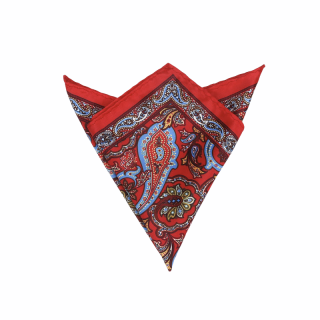 Červený kapesník do saka Paisley