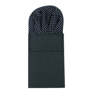 Černo - stříbrný kapesník do saka Dots