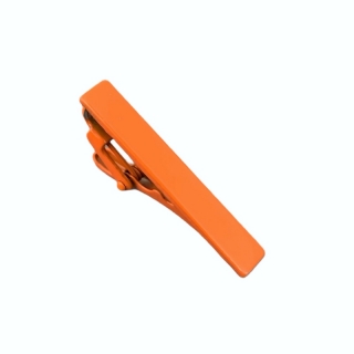 Oranžová matná spona na kravatu Matte - 4 cm 