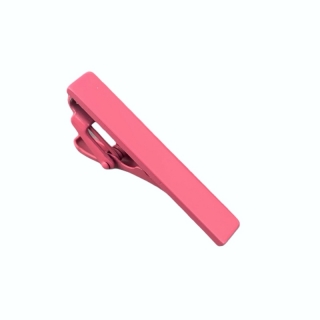 Růžová matná spona na kravatu Matte - 4 cm 