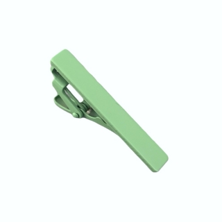Světle zelená matná spona na kravatu Matte - 4 cm 