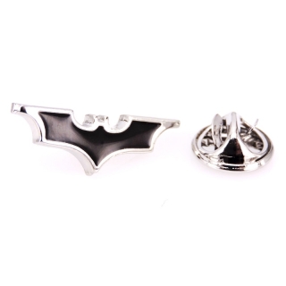 Stříbrná brož Batman logo