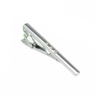 Stříbrná spona na kravatu 3 Midline Crystal 