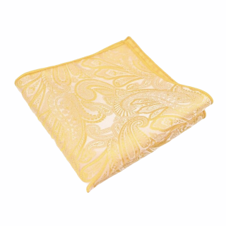 Žlutý kapesníček do saka Paisley