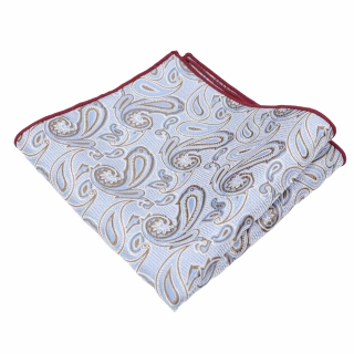 Světle modrý kapesníček do saka Paisley