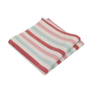 Bílo - barevný kapesníček do saka Cotton stripes