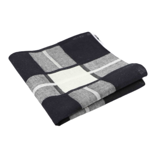 Černo - bílý kapesníček do saka Cotton square 