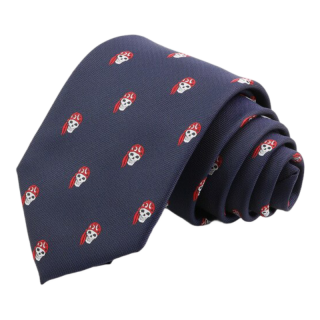 Modrá kravata Pirátská lebka 