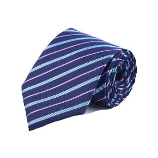Modrá kravata Purple Stripe