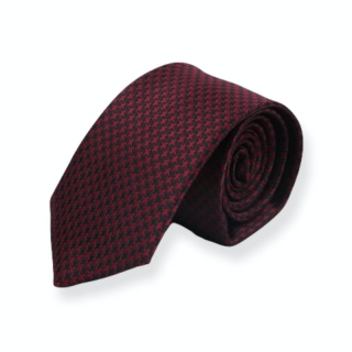 Červeno - černá kravata Houndstooth