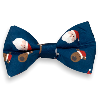 Modrý chlapecký motýlek Santa a sob