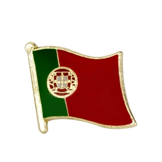 Zlatá brož Vlajka Portugalsko 