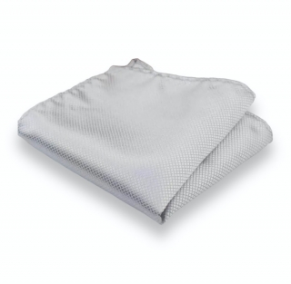 Šedý kapesník do saka Plaid
