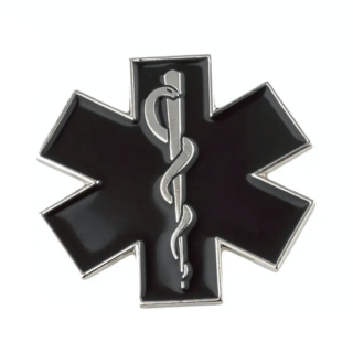 Černá brož Medical znak 