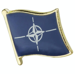 Zlatá brož Vlajka Severoatlantická aliance NATO