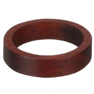 Hnědý dřevěný prsten Wood vel. 19